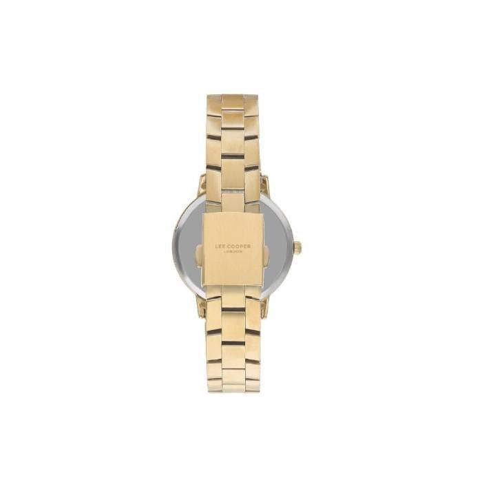 Lee Cooper Dial Watch for Women, Analog, 35mm, Metal Strap, LC07580.130 – Gold