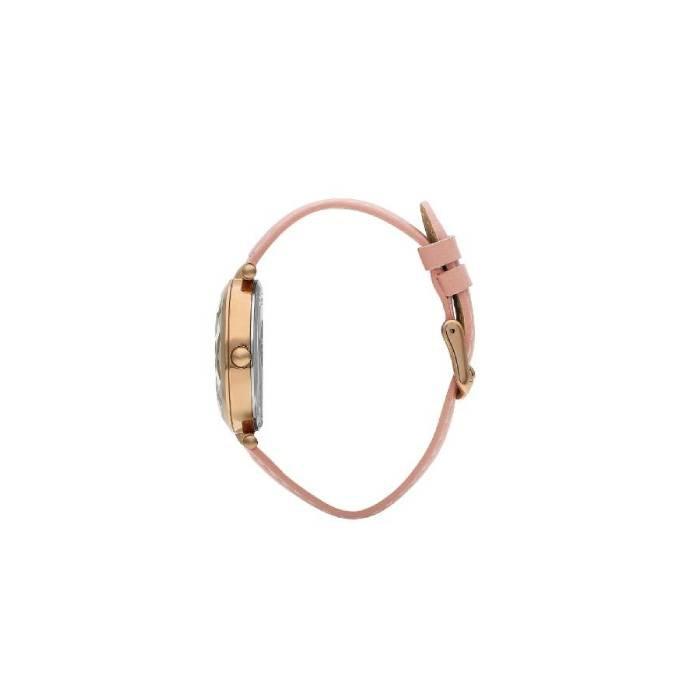 Lee Cooper Dial Watch for Women, Analog, 34mm, Leather Strap, LC07602.418 – Pink