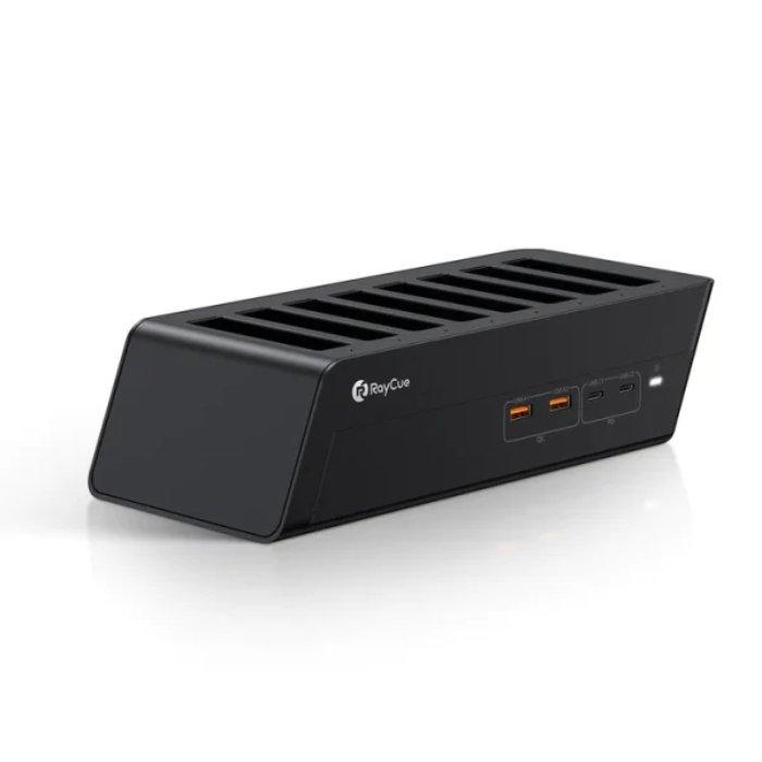 Raycue 8 in 1 Charging Station Combo with 8*10000mAh Power Delivery 20W Power Bank, PB001 – Black 