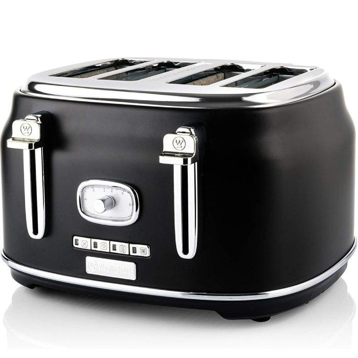 WestingHouse Retro Toaster, 1750W, 4 slices Black Xcite