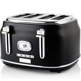 Buy Westinghouse retro toaster, 1750w, 4 slices, wkttb809ubk – black in Kuwait