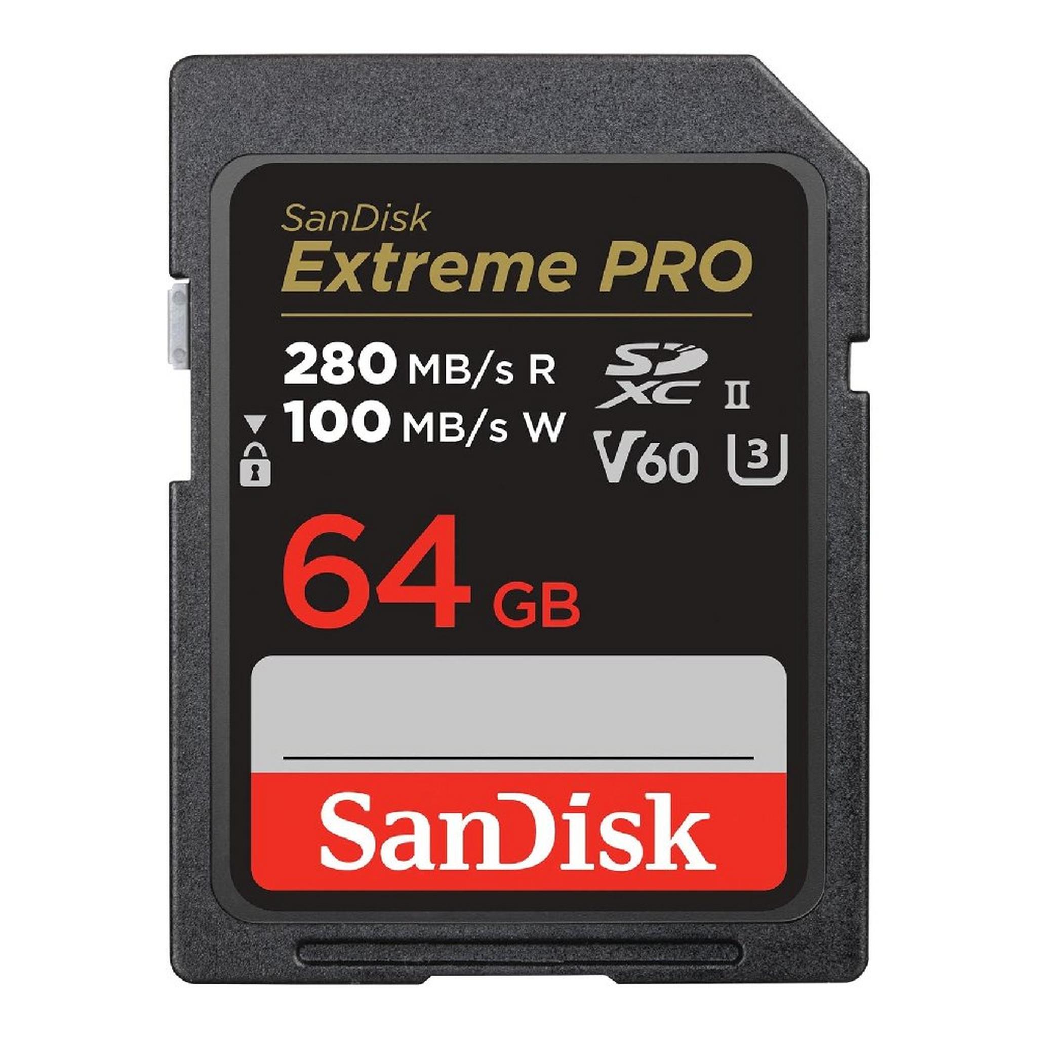 SanDisk Extreme PRO SD UHS-I Memory Card, 64GB - SDSDXEP-064G-GN4IN