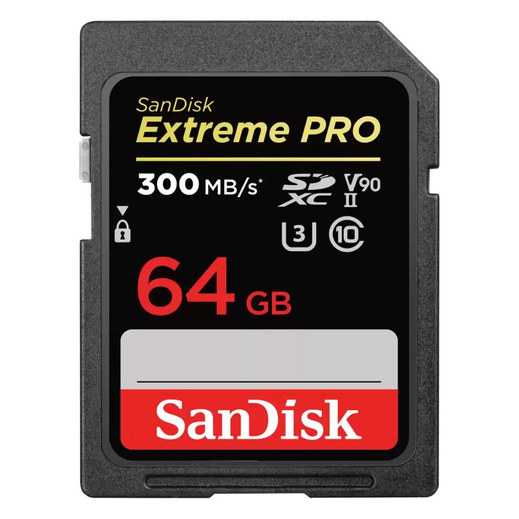 SanDisk Extreme Pro SDXC 64GB Class 10 8K UHS-II V90 Memory Card, SDSDXDK-064G-GN4IN
