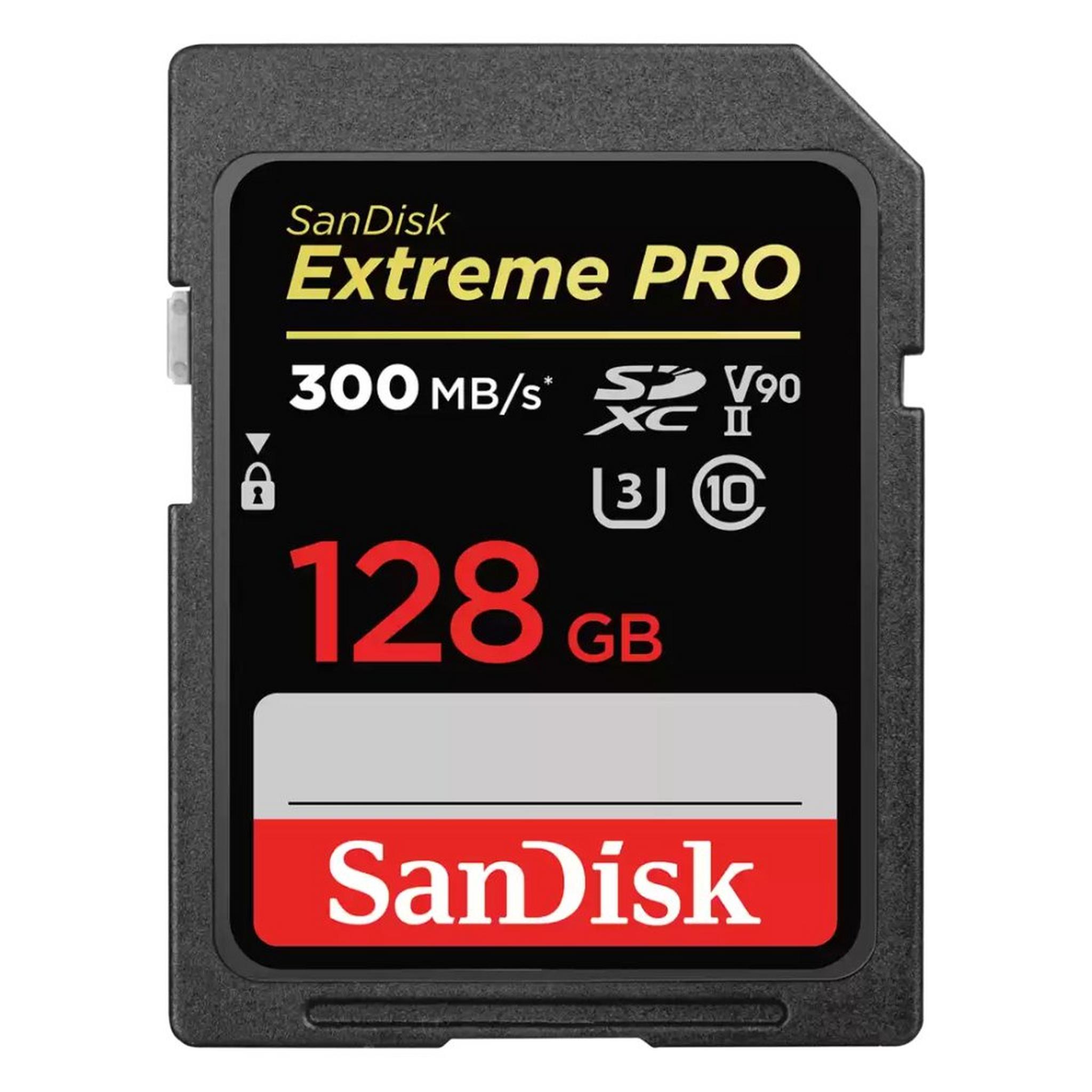 SanDisk Extreme Pro SDXC 128 GB Class 10 8K UHS-II V90 Memory Card, SDSDXDK-128G-GN4IN