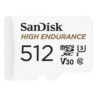Buy Sandisk high endurance micro sdxc, 512gb + sd adapter, sdsqqnr-512g-gn6ia - white in Kuwait