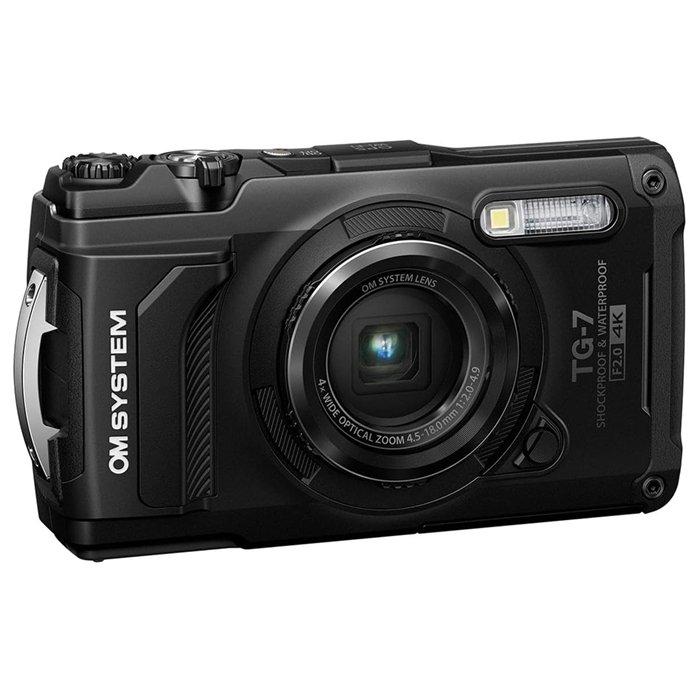 Olympus Om System TG7 Digital Camera, 12 MP, 25-200mm – Black