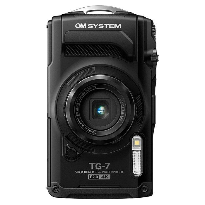 Olympus Om System TG7 Digital Camera, 12 MP, 25-200mm – Black