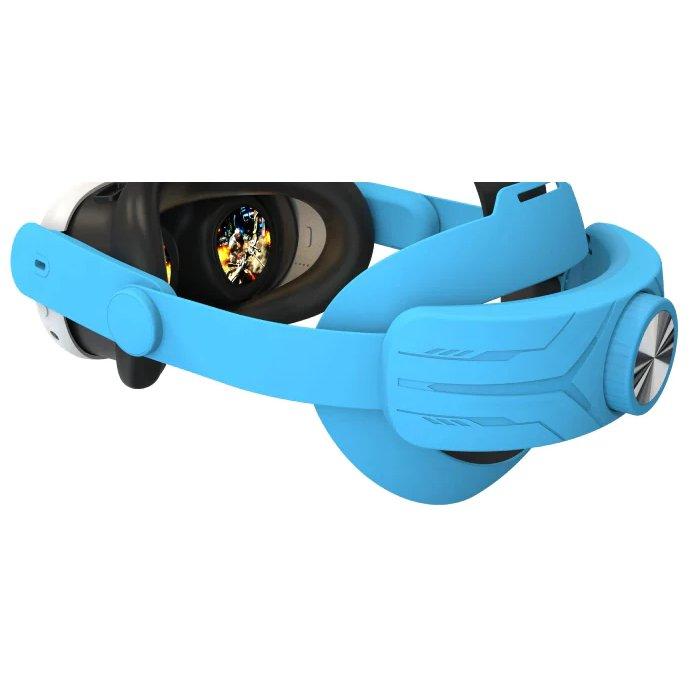 Gamax Adjustable Head Mount for Meta Quest 3 – Blue