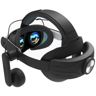 Buy Gamax adjustable head mount with earphones for meta quest 3 – black in Kuwait