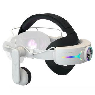 Buy Gamax charging rgb head mount with earphones for meta quest 3 – white in Kuwait