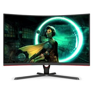 Buy Aoc curved 31. 5-inch qhd 165hz 1ms gaming monitor, cq32g3se/89 - black & red in Kuwait