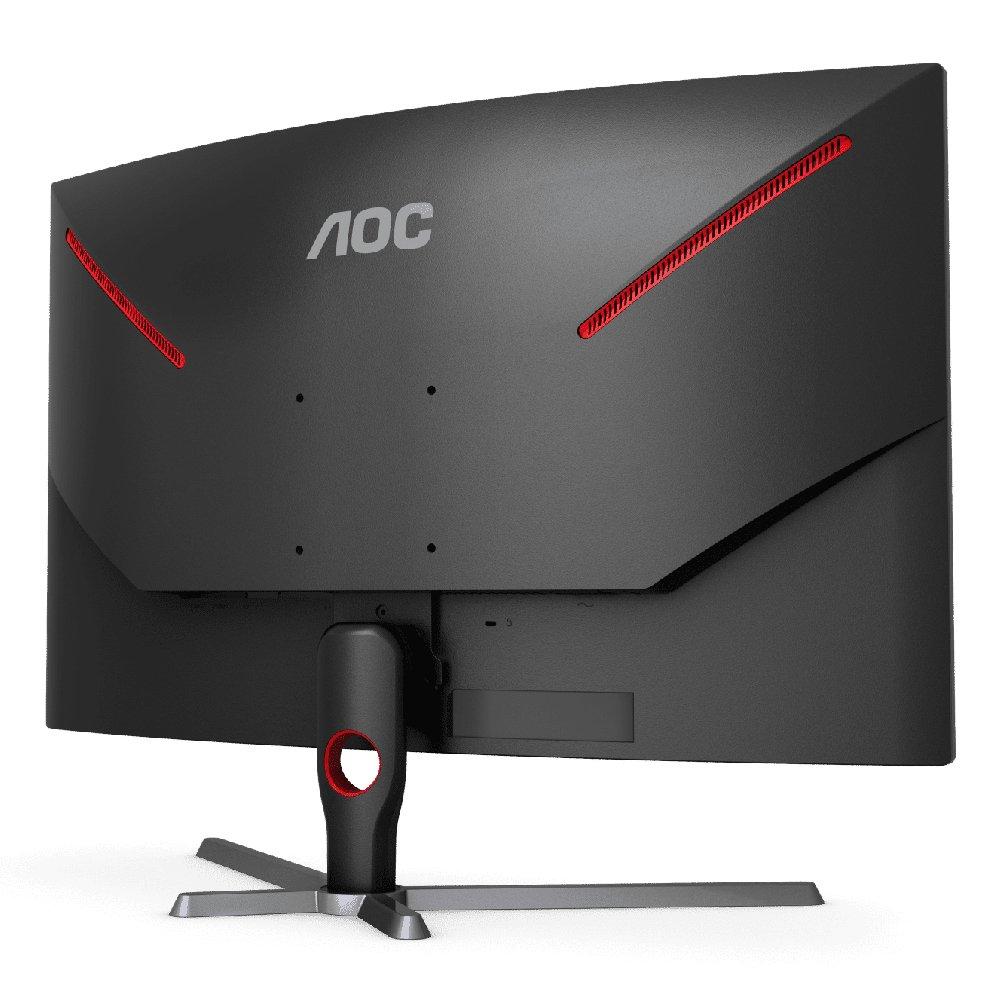 AOC Curved 31.5-Inch QHD 165Hz 1ms Gaming Monitor, CQ32G3SE/89 - Black & Red