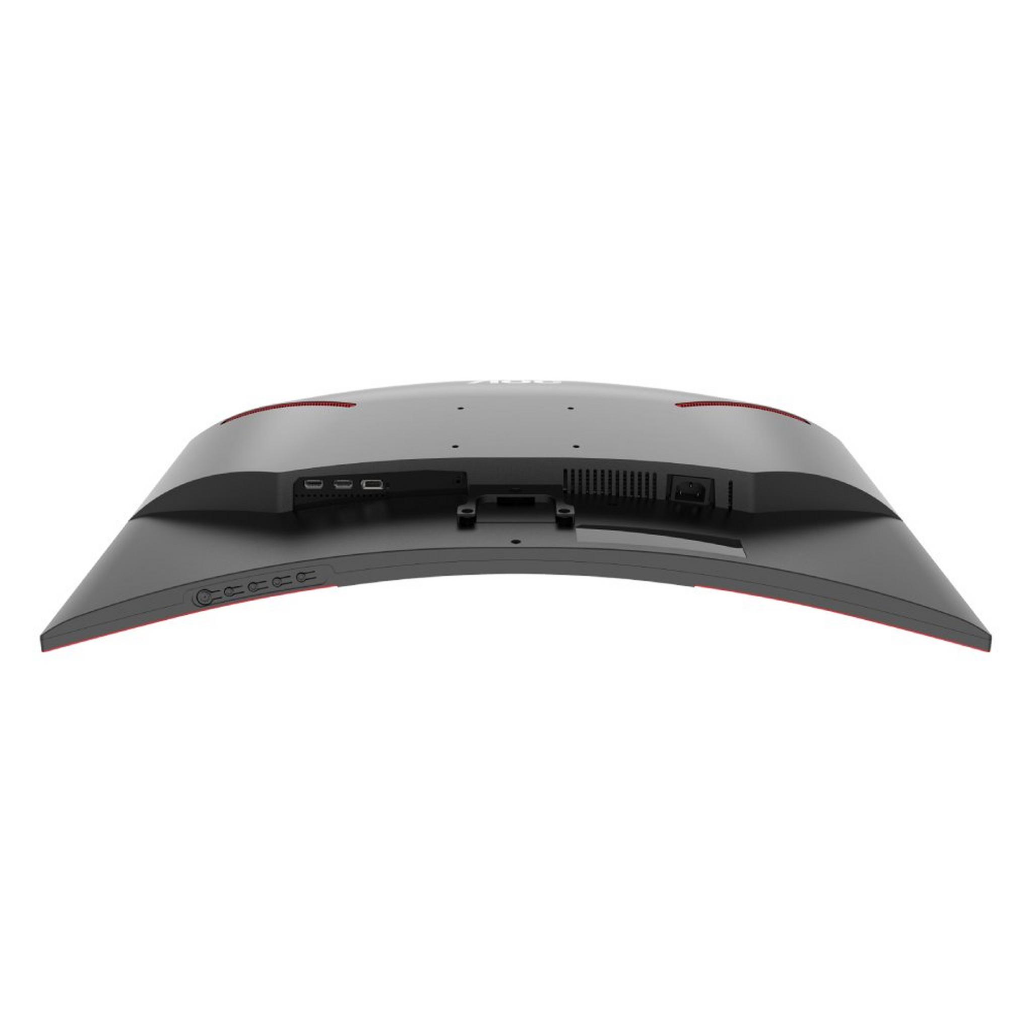 AOC Curved 31.5-Inch QHD 165Hz 1ms Gaming Monitor, CQ32G3SE/89 - Black & Red