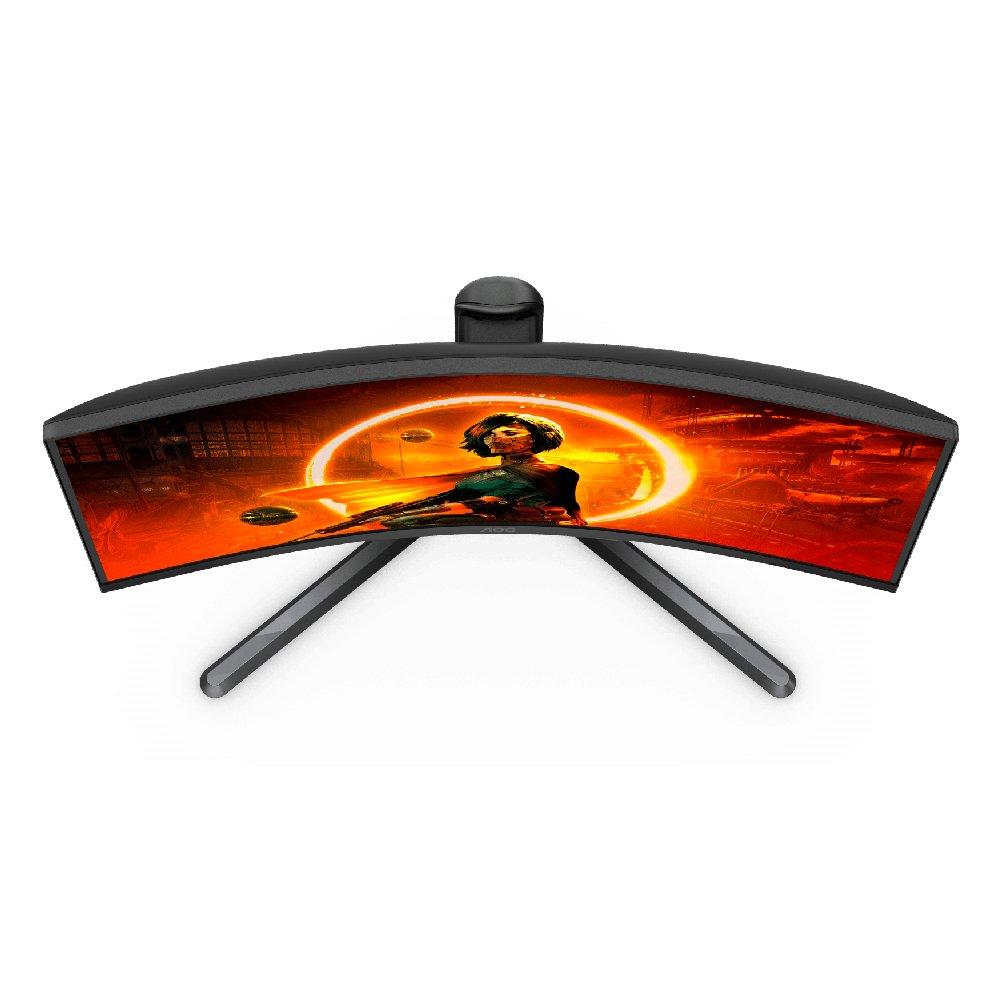 AOC Curved 27-inch QHD 240Hz 0.5ms Gaming Monitor, CQ27G3Z/89 - Black & Red