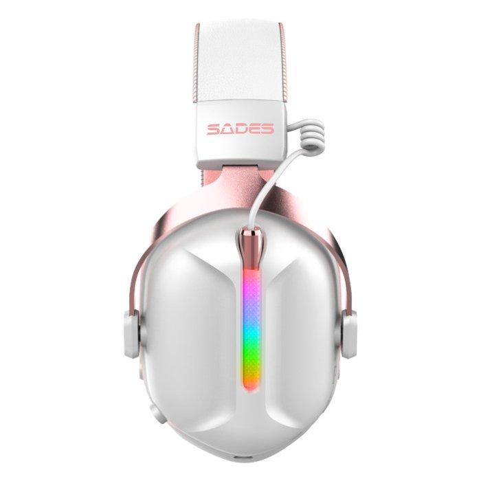 SADES Defender Tri-Mode Wireless Headset – White