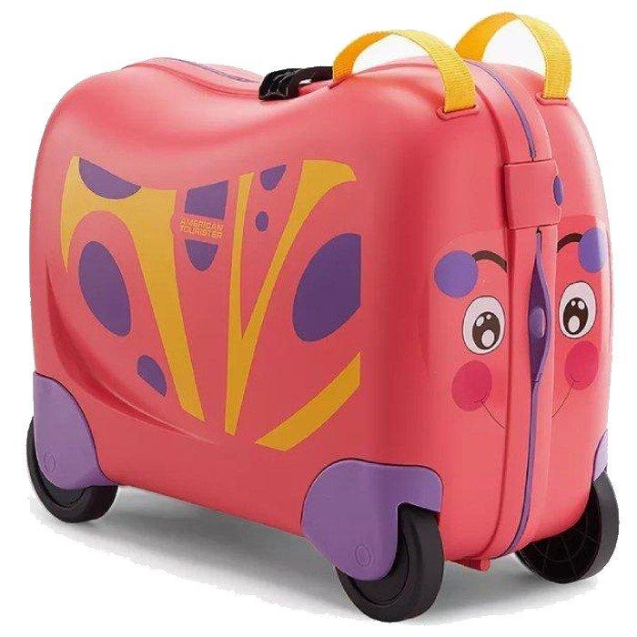 Buy American tourister skittle kids trolley, 25 liters, fh0x90411 – pink butterfly in Kuwait