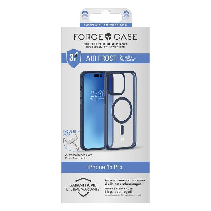 FORCE Air Reinforced Case Magsafe Compatible for IPhone 15 Pro, FCAIRFRMAGIP15PBM - Blue