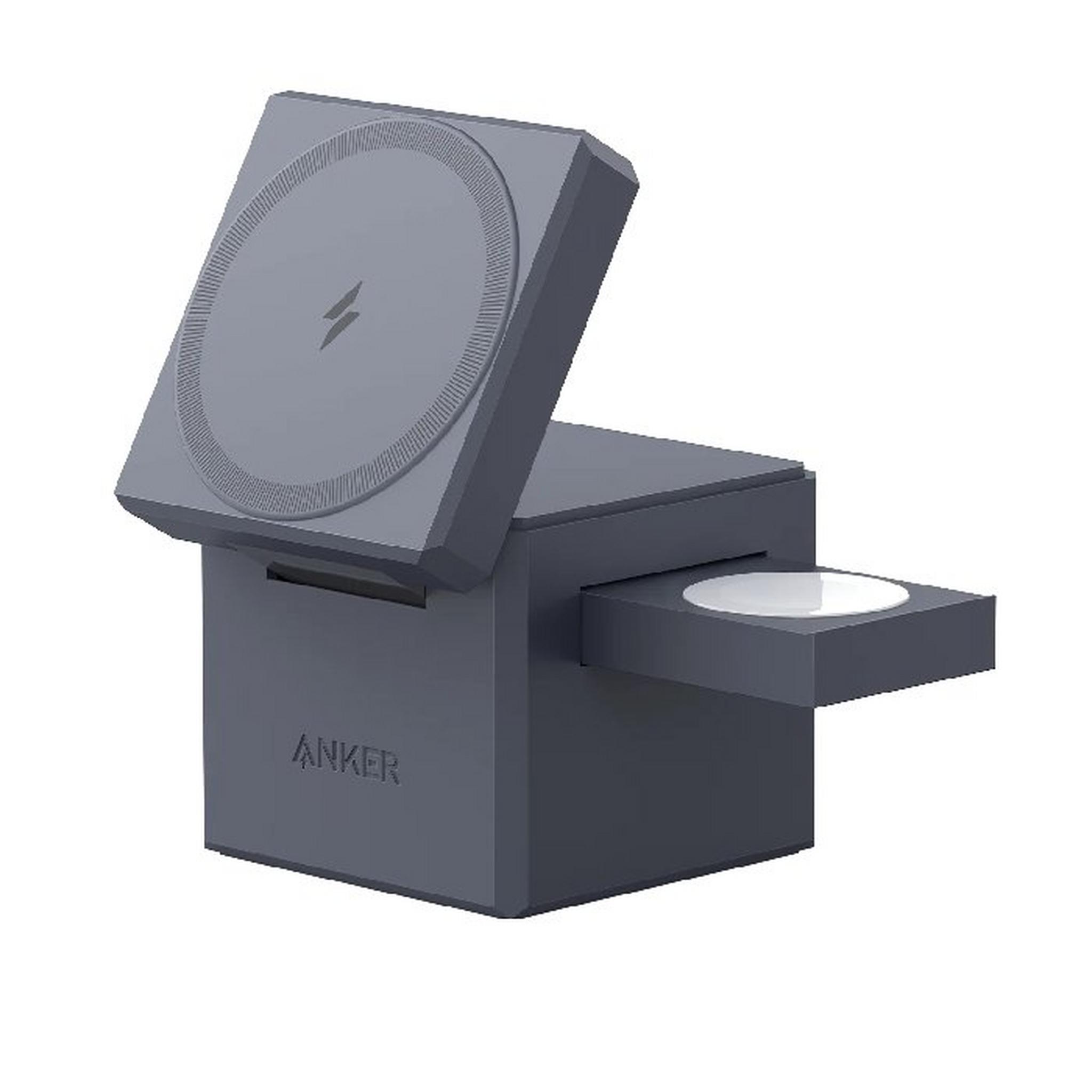 Anker 3-in-1 Cube with MagSafe 1 Wireless Charger, Y1811KA1 – Gray