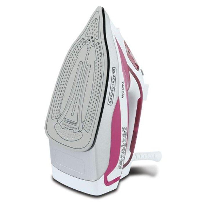 Black & Decker Steam Iron, 2400W, 380ml, X2400-B5 – Magenta