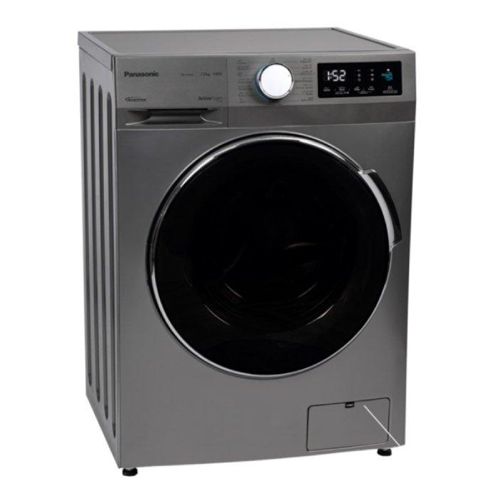 غسالة تعبئة أمامية من باناسونيك، 7 كجم، 1400 دورة في الدقيقة، 15 برنامج - فضي