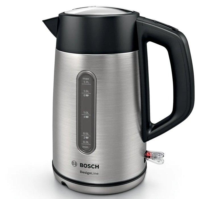 Buy Bosch designline kettle, 1. 7l, 3000w, twk4p440gb - stainless steel in Kuwait