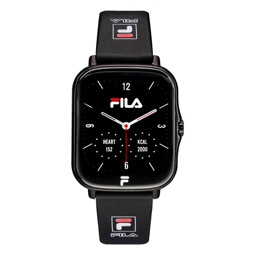 Buy Fila 40mm digital unisex smartwatch, silicone strap, sw/24b – black in Kuwait