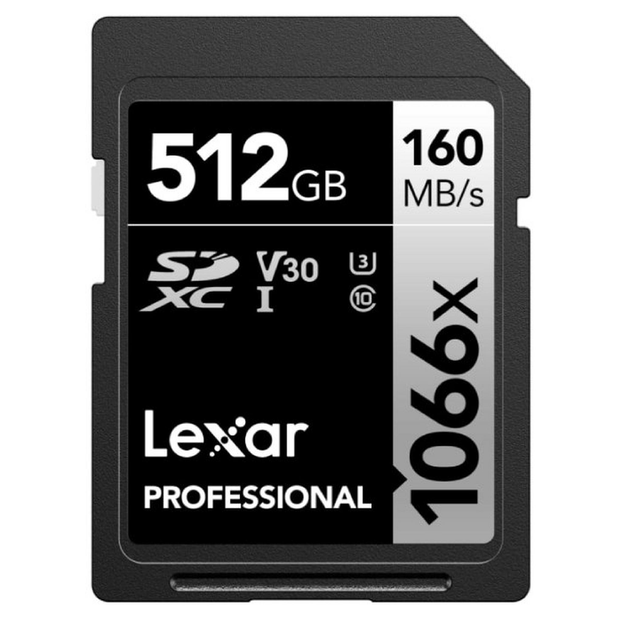Lexar 1066x SDXC SILVER Series UHS-I Card, 512GB,  LSD1066512G-BNNNG