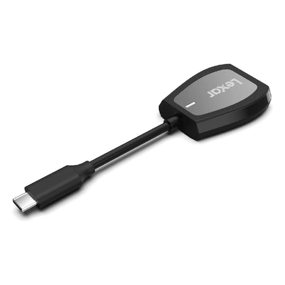 Lexar Professional USB Type-C Dual-Slot Card Reader, LRW470U-RNNNG - Black