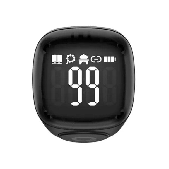 خاتم الذكر الذكي نور ان03 من اي قبلة، مقاس 18 ملم – أسود