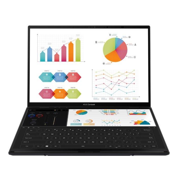 PreOrder ASUS Zenbook Duo OLED Laptop, Intel Core Ultra 7 155H, 16GB RAM, 1TB SSD, 14-inch Touch Screen, Intel Arc Graphics, Windows 11 Home, UX8406MA-OLEDI7IG – Gray