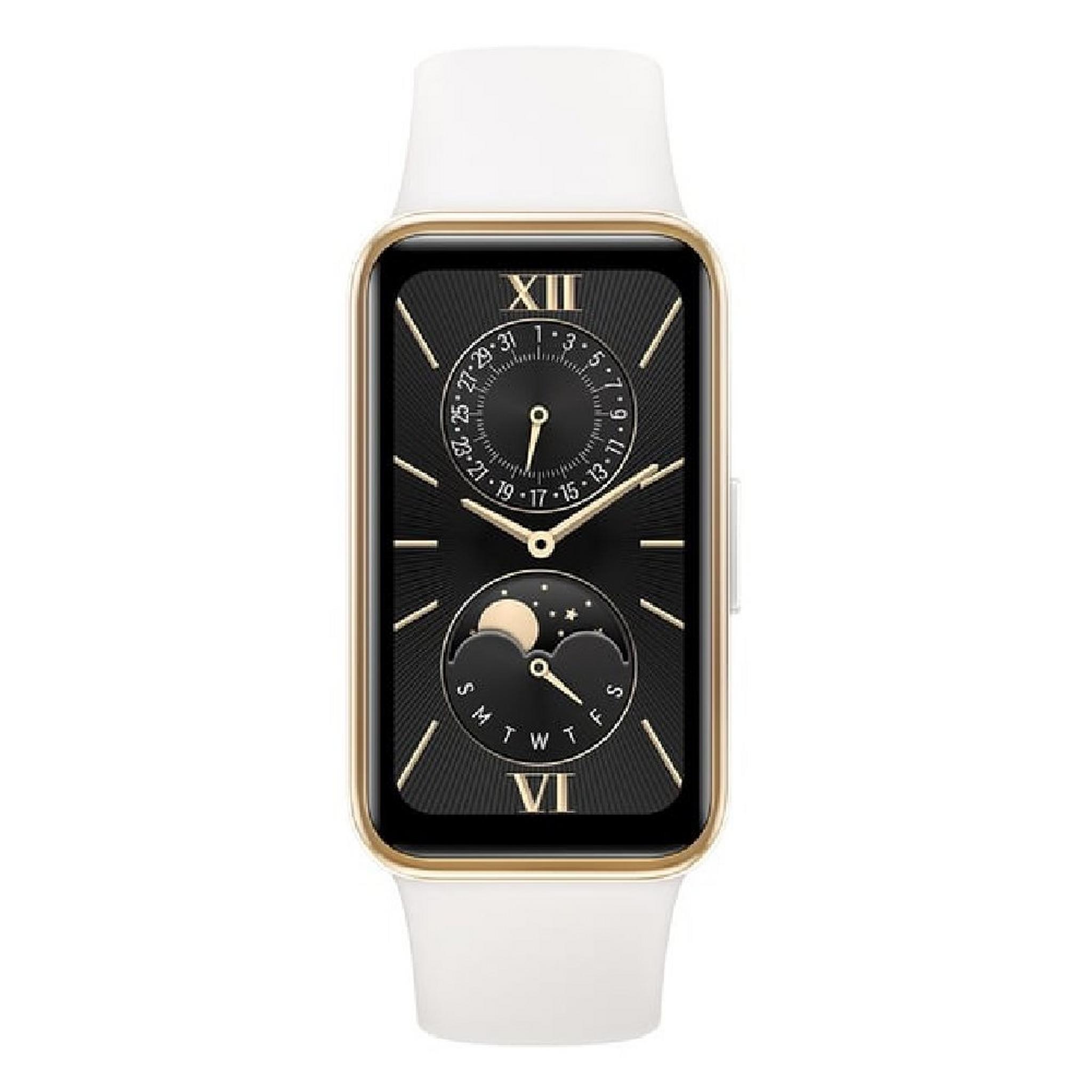 Huawei Band 9 Smart Watch, 1.47-inch, Fluoroelastomer Nylon Strap, KIMI B19-WHITE– White