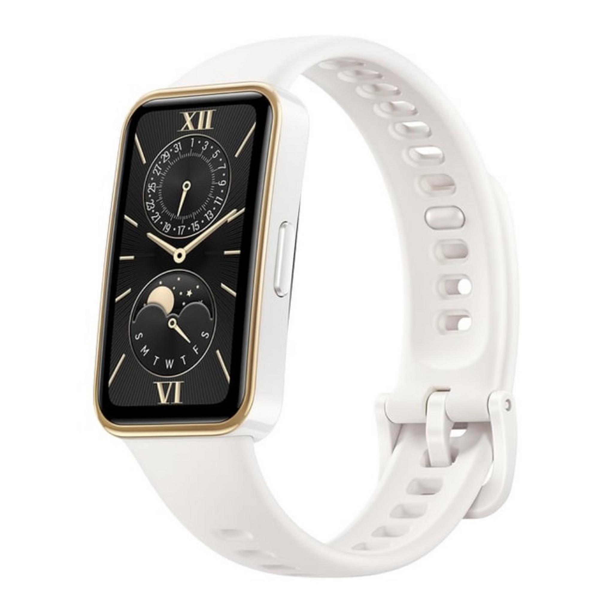 Huawei Band 9 Smart Watch, 1.47-inch, Fluoroelastomer Nylon Strap, KIMI B19-WHITE– White