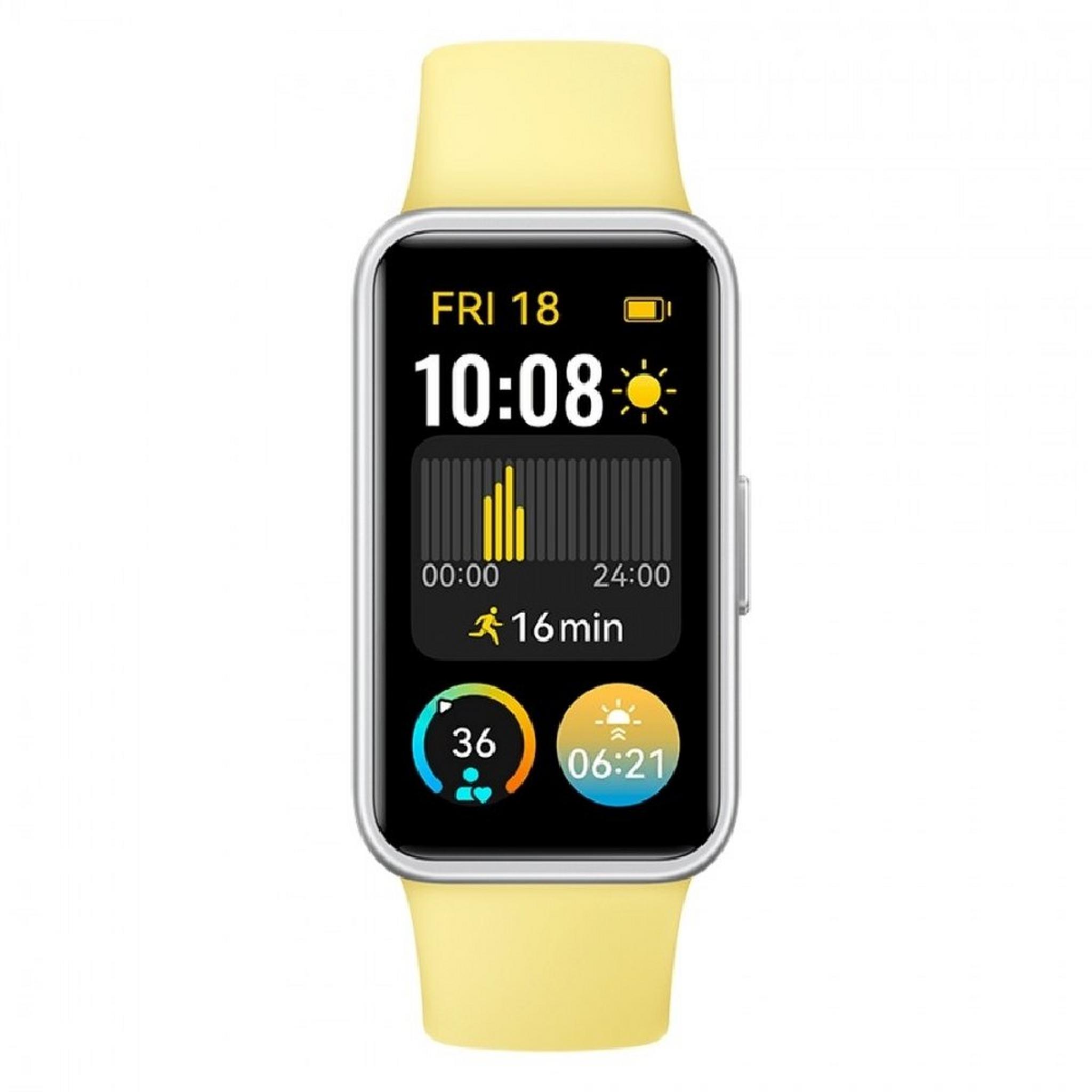 Huawei Band 9 Smart Watch, 1.47-inch, Fluoroelastomer Nylon Strap, KIMI B19-YELLOW– Yellow