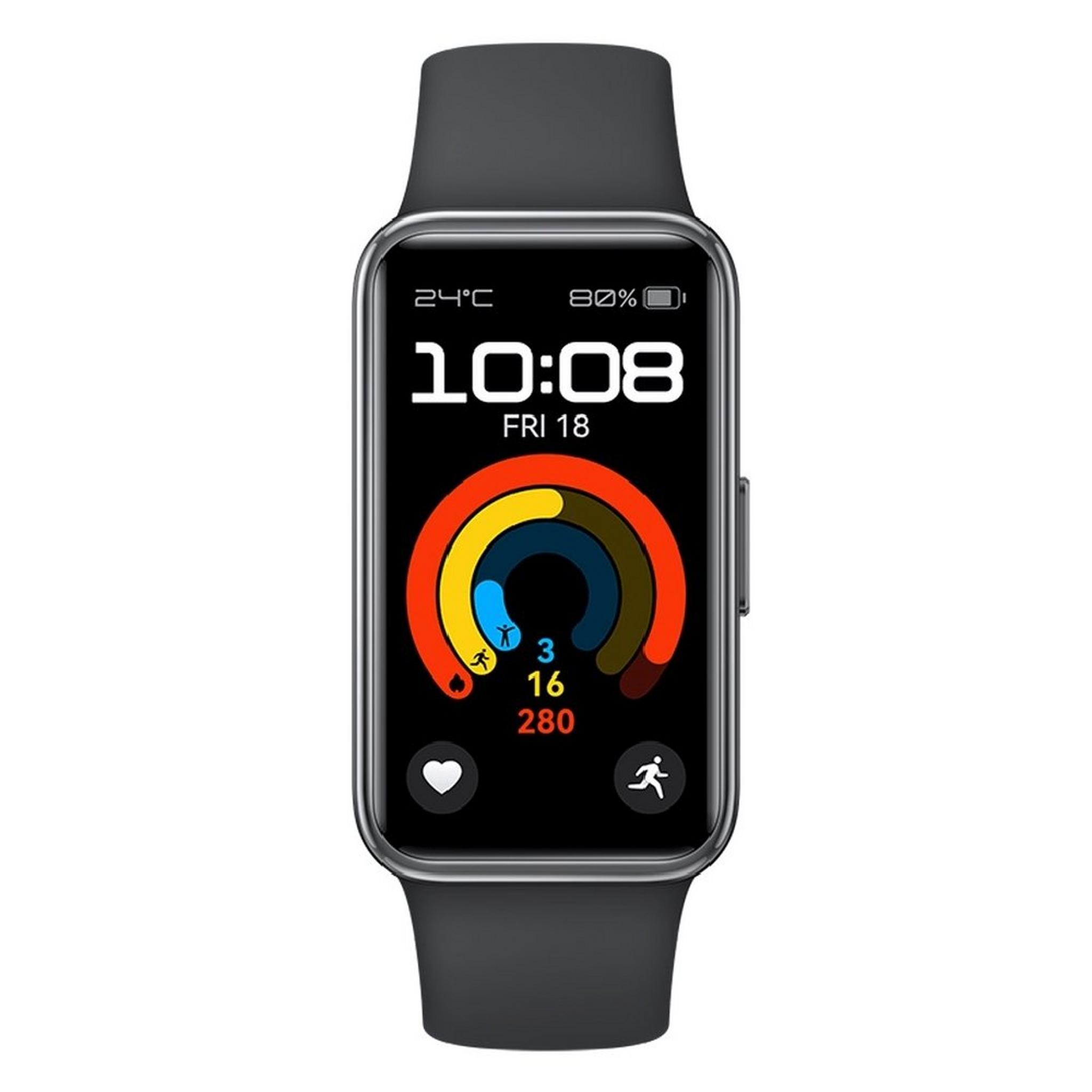 Huawei Band 9 Smart watch, 1.47-inch, Fluoroelastomer Nylon Strap, KIMI B19-BLACK – Black