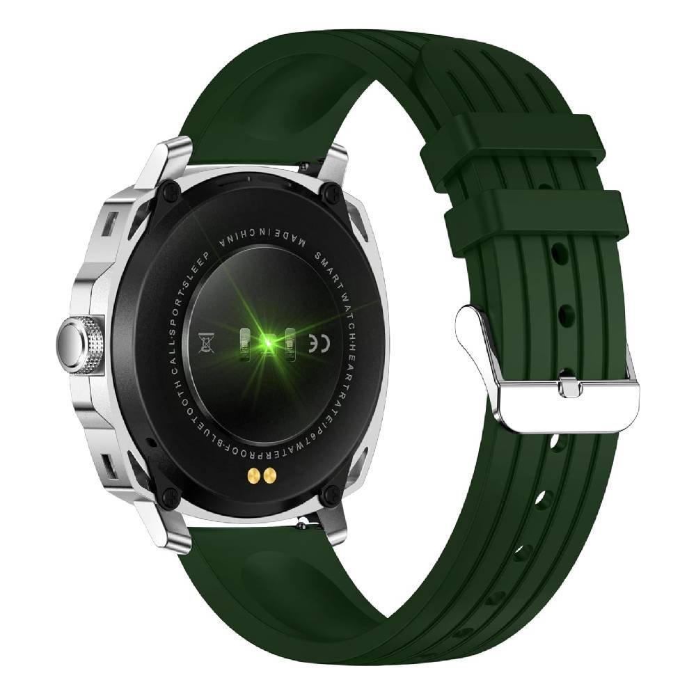 Swiss Military Dom 4 Smart Watch Silicone Strap, SM-WCH-DOM4-SFGrSi - Green
