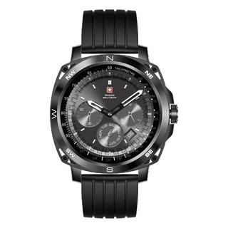اشتري ساعة سويس ميليتاري دوم 4 الذكية بسوارسيليكون، sm-wch-dom4-gfbksi - أسود في الكويت