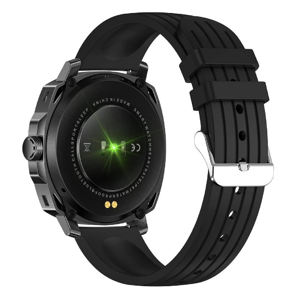 Swiss Military Dom 4 Smart Watch Silicone Strap, SM-WCH-DOM4-GFBkSi - Black