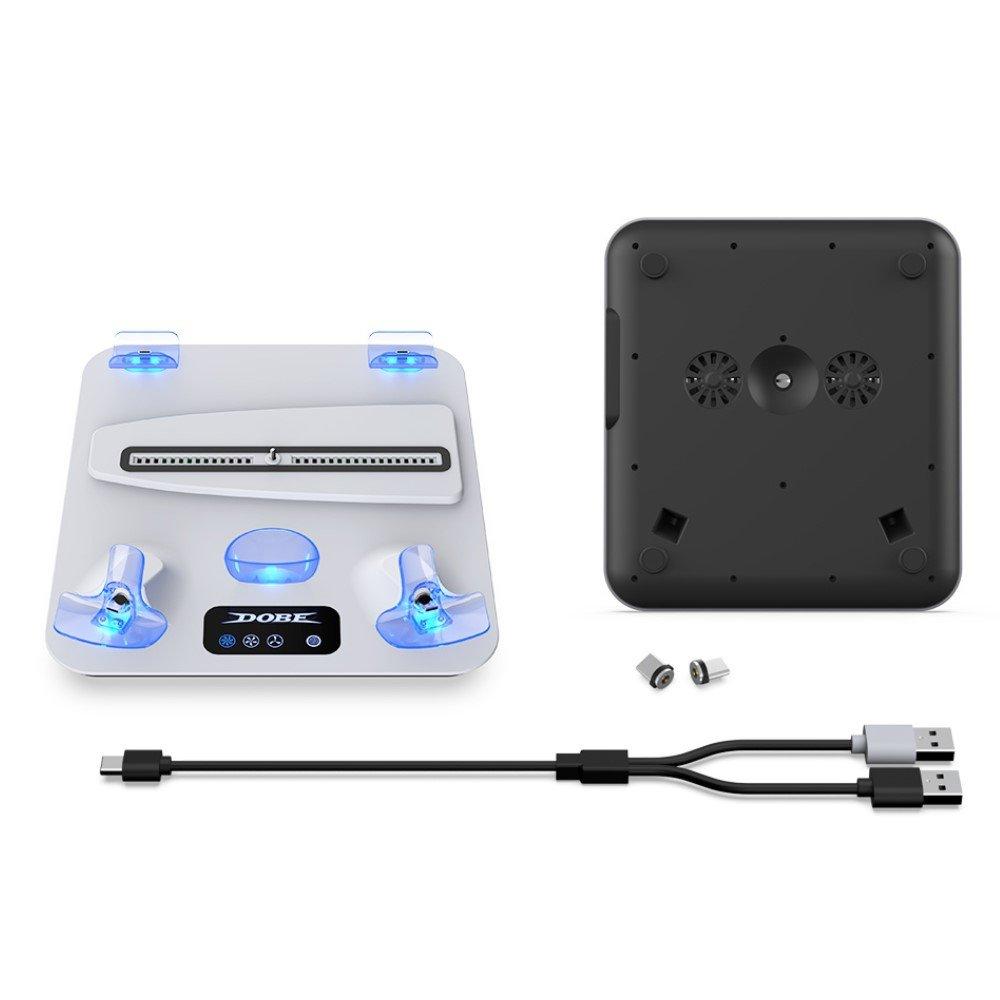 قاعدة تبريد متعددة الوظائف لجهاز بلاي ستيشن 5 من دوبي، TP5-3550 - أبيض