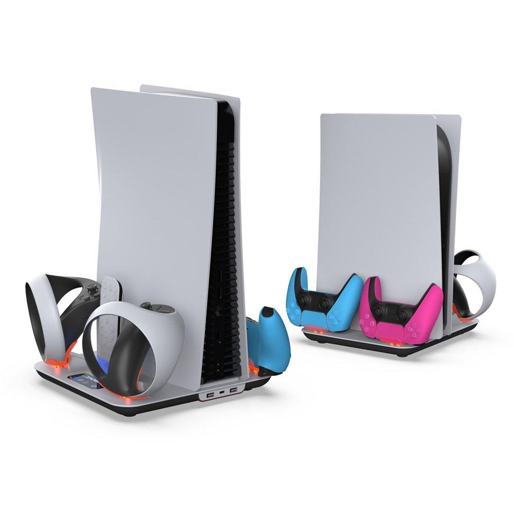 قاعدة تبريد متعددة الوظائف لجهاز بلاي ستيشن 5 من دوبي، TP5-3550 - أبيض