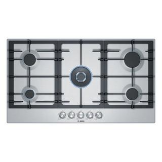 Buy Bosch gas hob, 90cm, 5 burners, pcq9b5o90m - stainless steel in Kuwait