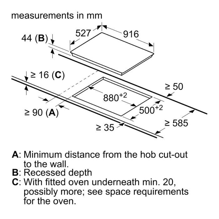 BOSCH Ceramic Electric Built-In Hob, 90CM, PKC975FB2M – Black