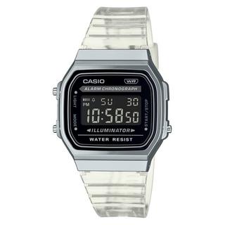 Buy Casio glu key model unisex watch, digital, 38mm, a168xes-1bdf – transparent in Kuwait