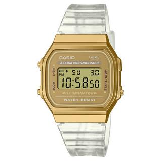 Buy Casio glu key model unisex watch, digital, 38mm, a168xesg-9adf – transparent in Kuwait