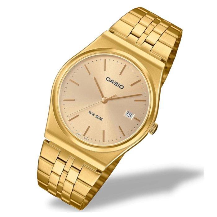 Casio GLU Key Model Unisex Watch, Analogue, 40mm, MTP-B145G-9AVDF – Gold