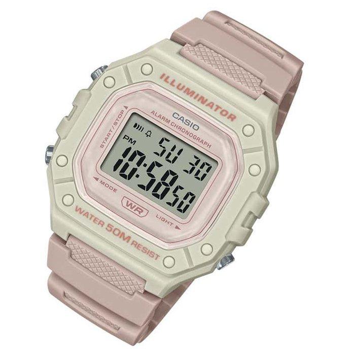 Casio GLU Women’s Watch, Digital, 44mm, W-218HC-4A2VDF – Pink