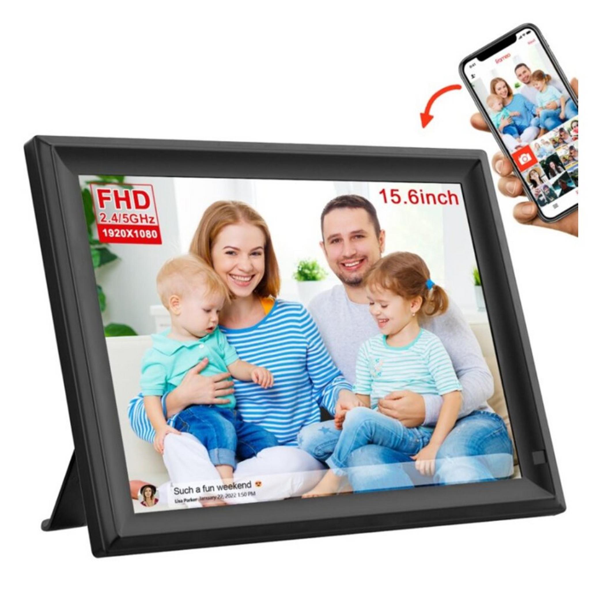 Frameo 15.6-inch 64GB Touch Panel Digital Photo Frame, Wi-Fi, ZN-DP1502- Black