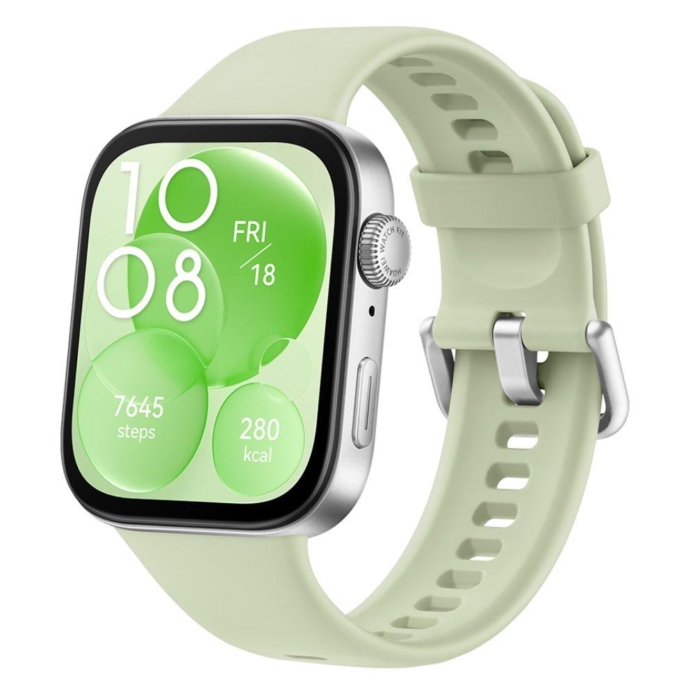 ساعة هواوي فيت 3، هيكل من الألومنيوم، حزام سيليكون أخضر