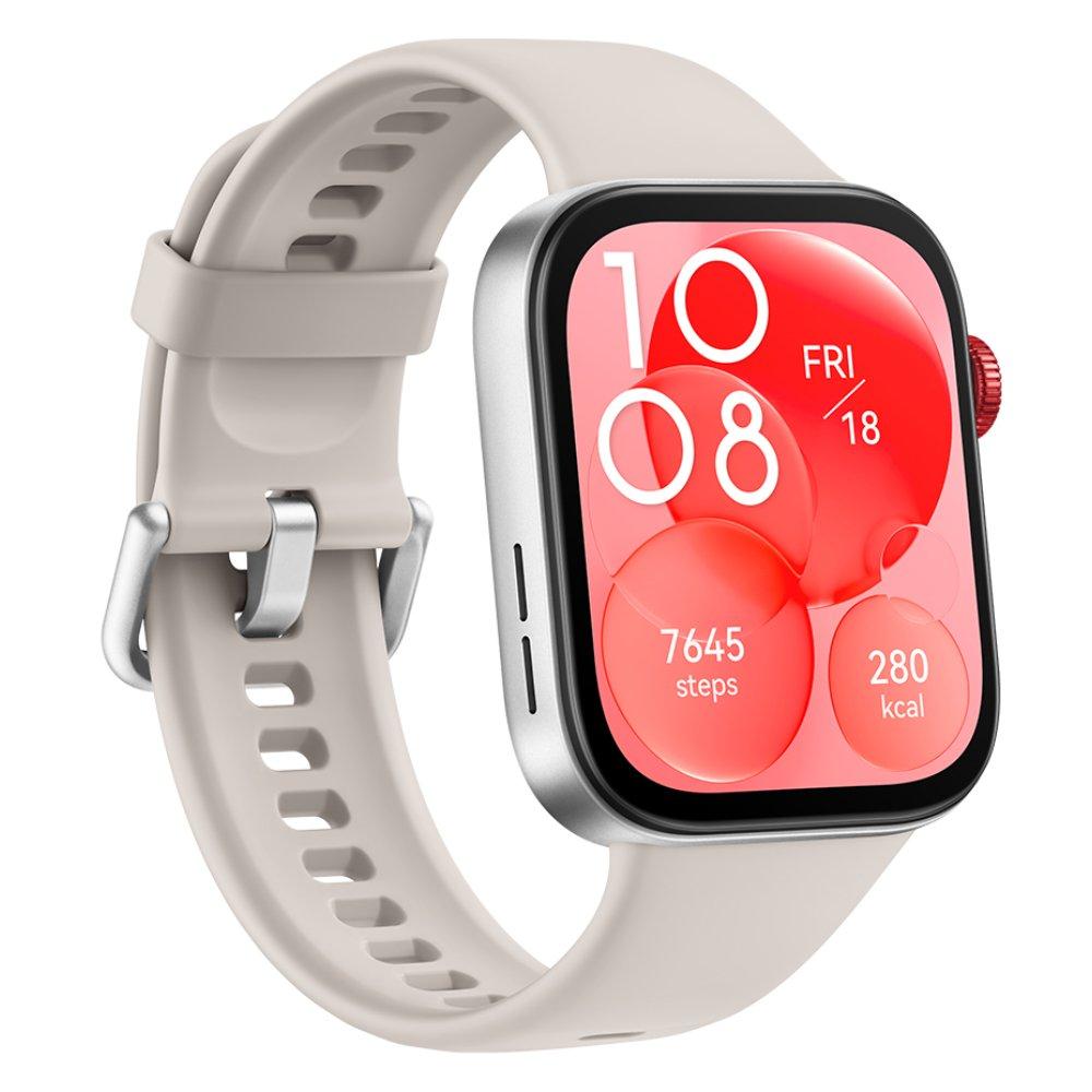 ساعة هواوي فيت 3، هيكل من الألومنيوم، حزام سيليكون أبيض