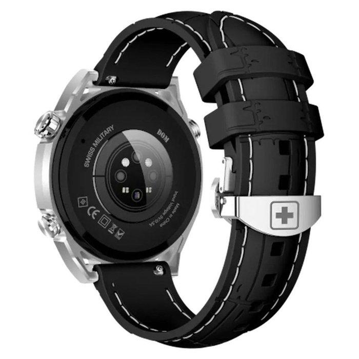 Swiss Military Dom 3 Smart Watch, Silicone Strap – Black