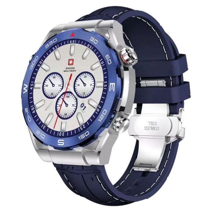 ساعة دوم 3 الذكية من سويس ميليتاري, سوار من السيليكون – أزرق